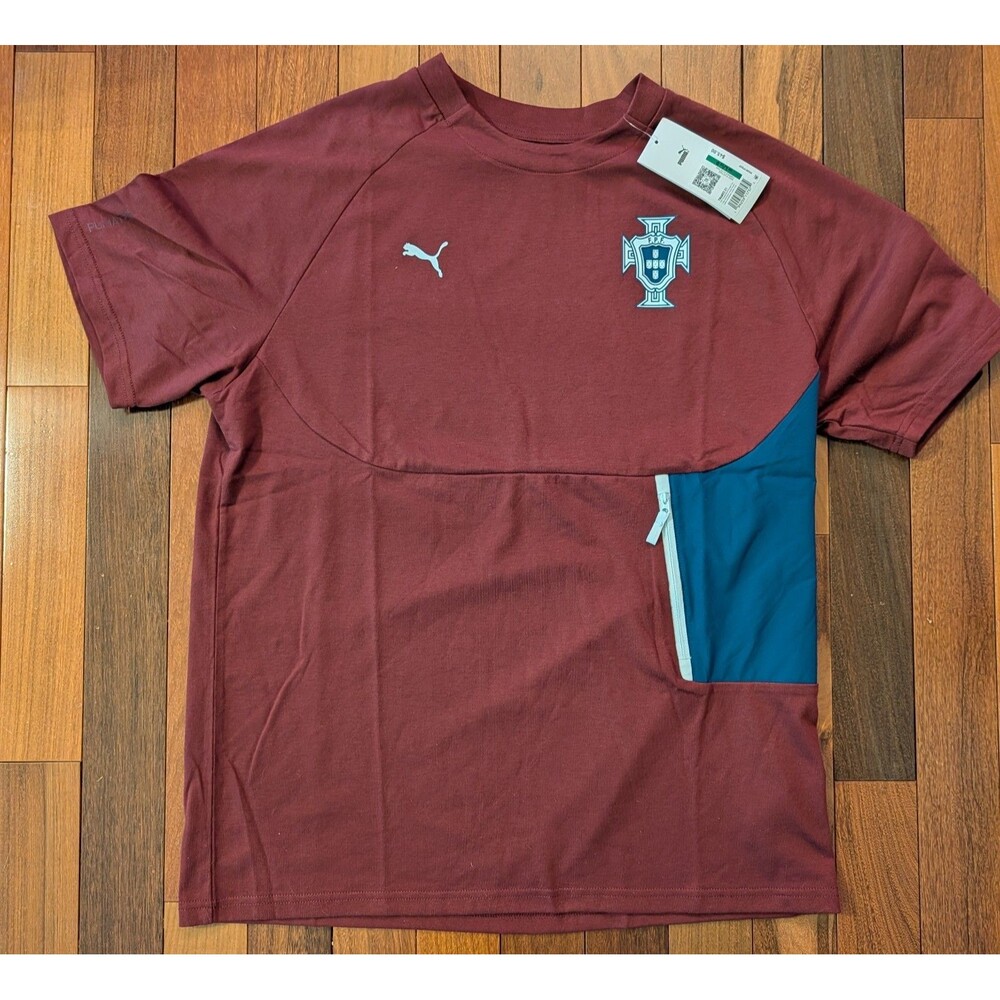 Puma Men's FA Portugal soccet Pocket T-Shirt Mens Large NWT